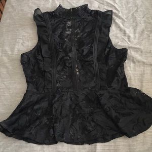 Lace Peplum Blouse